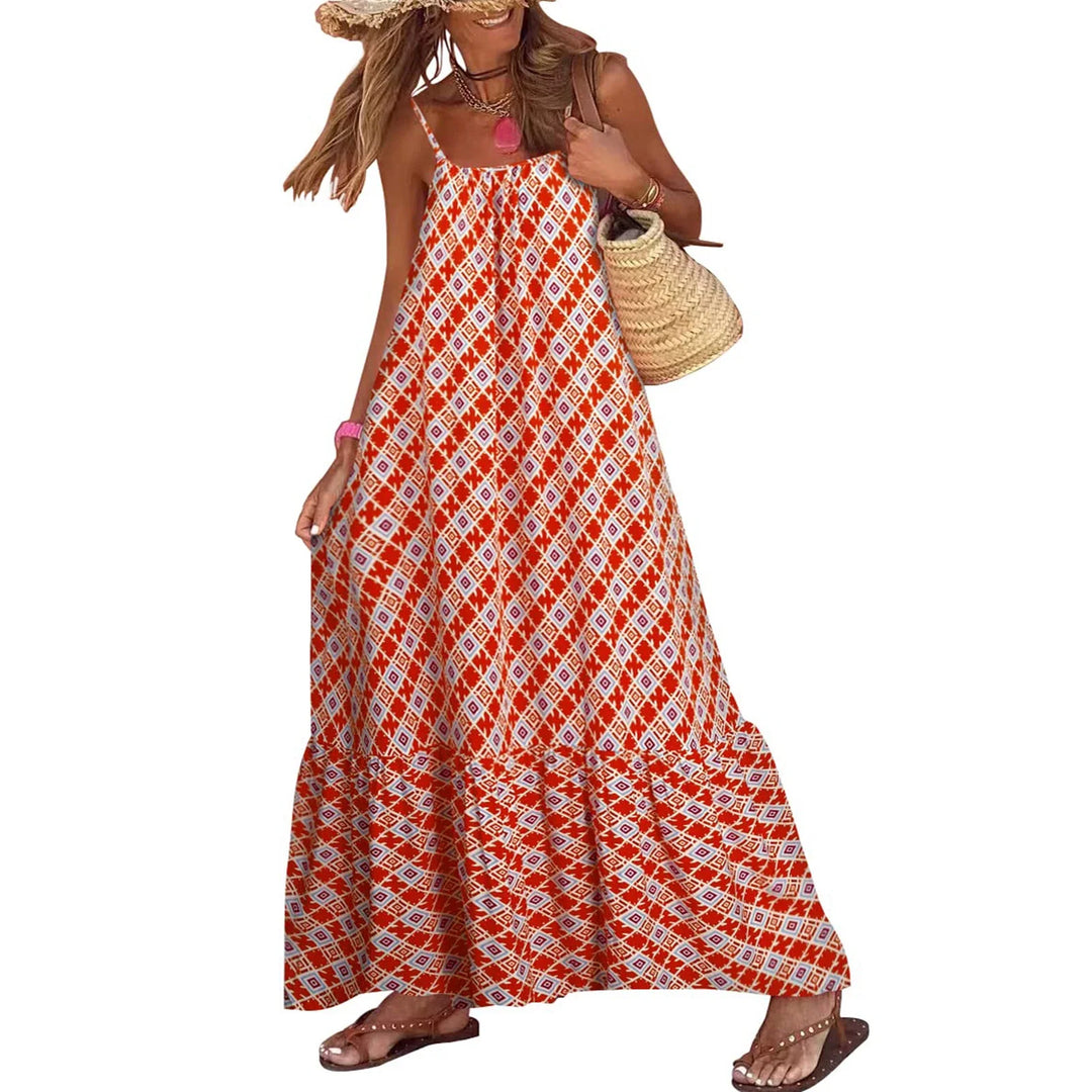 Valeria Mosaic Print Maxi Dress