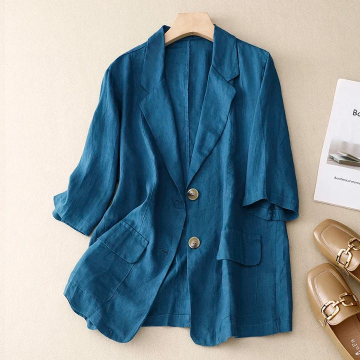 Estrella Linen Blend Blazer