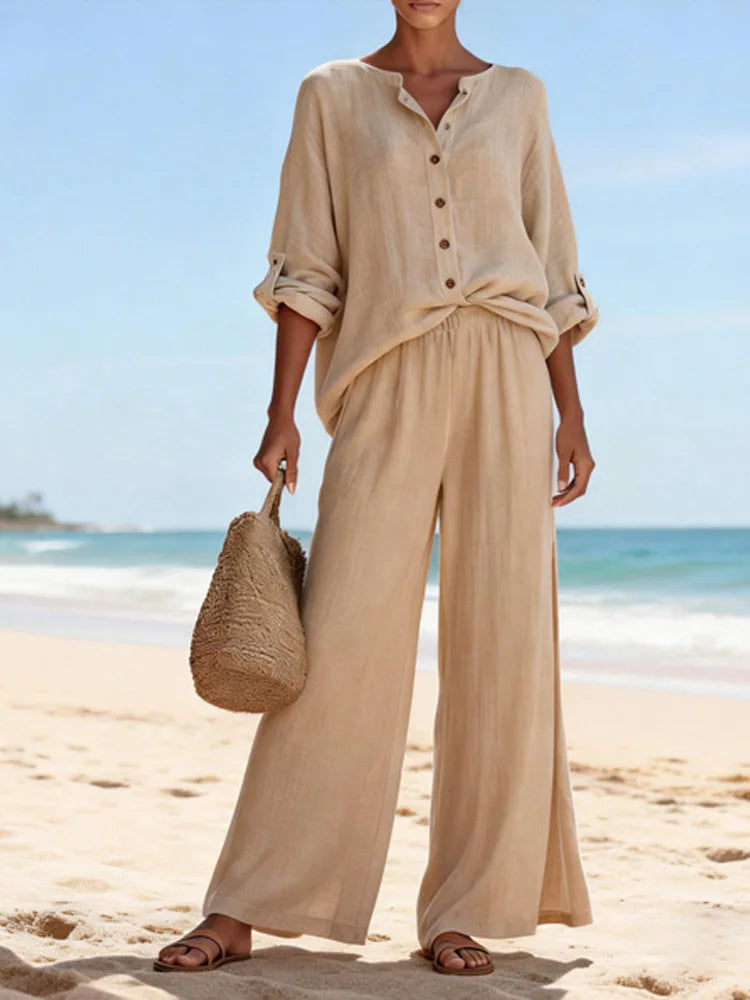 Natasha Casual Summer Trouser Set
