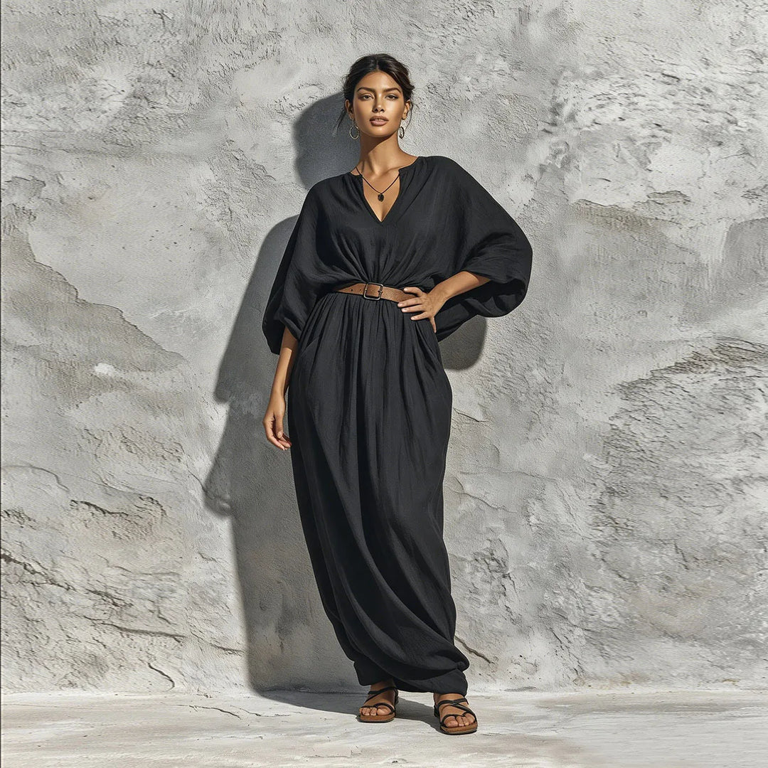 Maya Adjustable Waist Long Dress