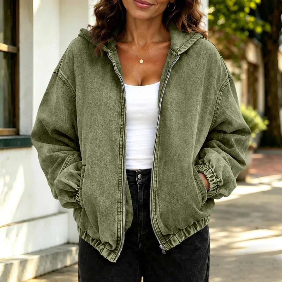 Harper Hooded Denim Jacket