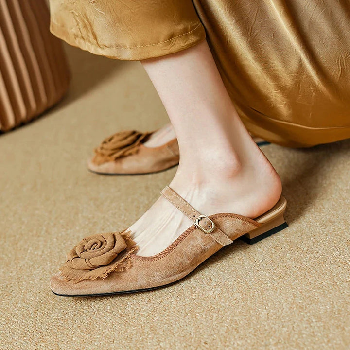 Evelyn Floral Mule Flats