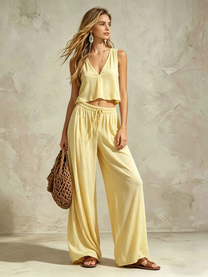Tina Wide Leg Two Piece Set