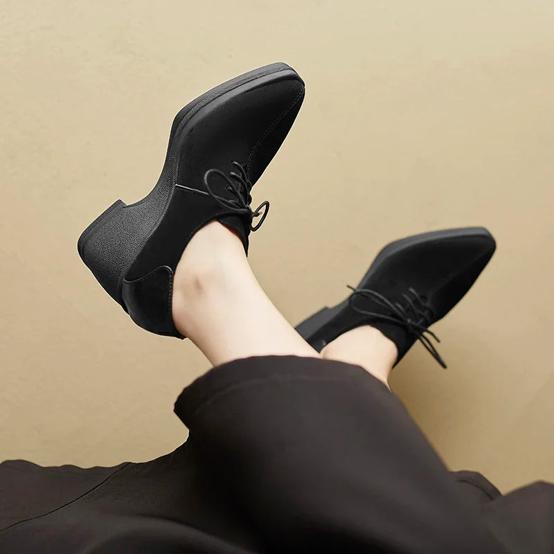 Emeline Lace Up Wedges