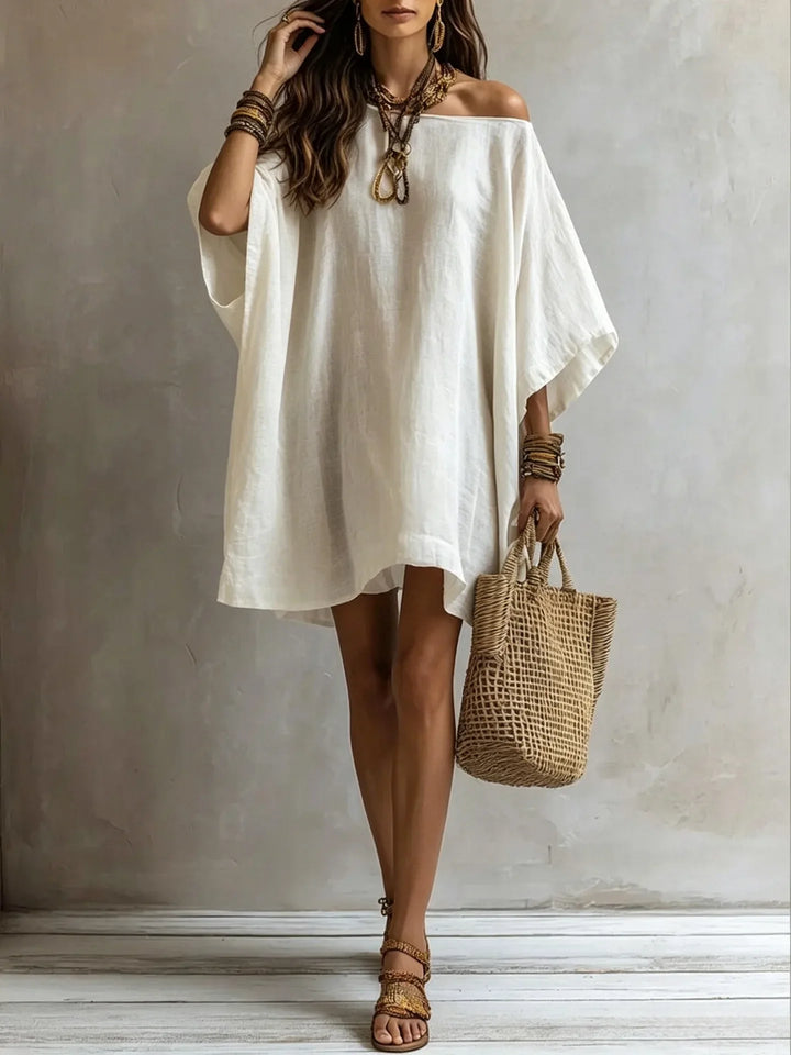 Francesca Off Shoulder Batwing Sleeve Mini Dress