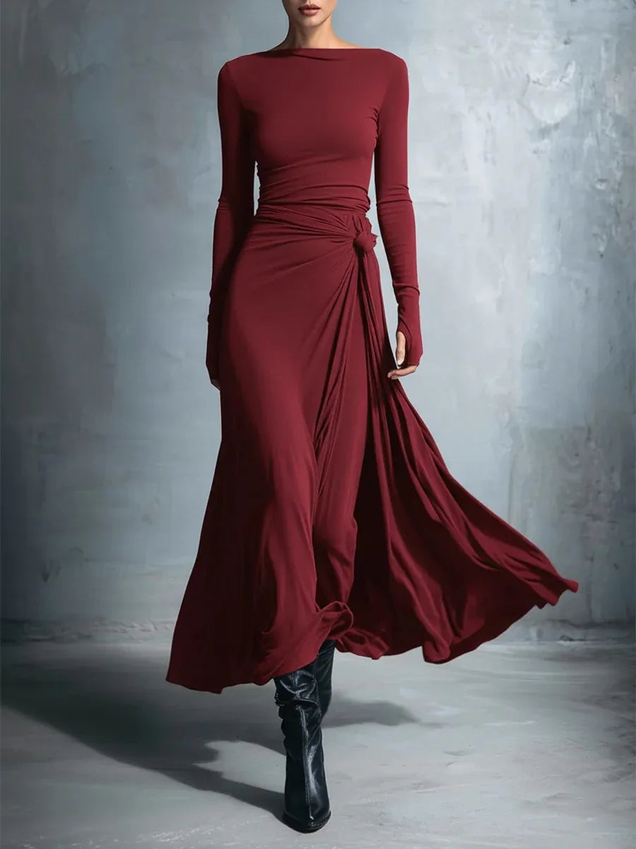 Sabrielle Twisted Waist Maxi Dress