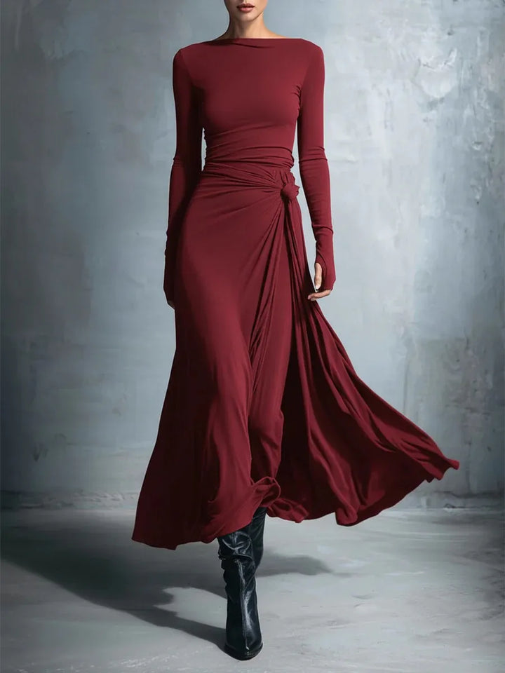 Sabrielle Twisted Waist Maxi Dress