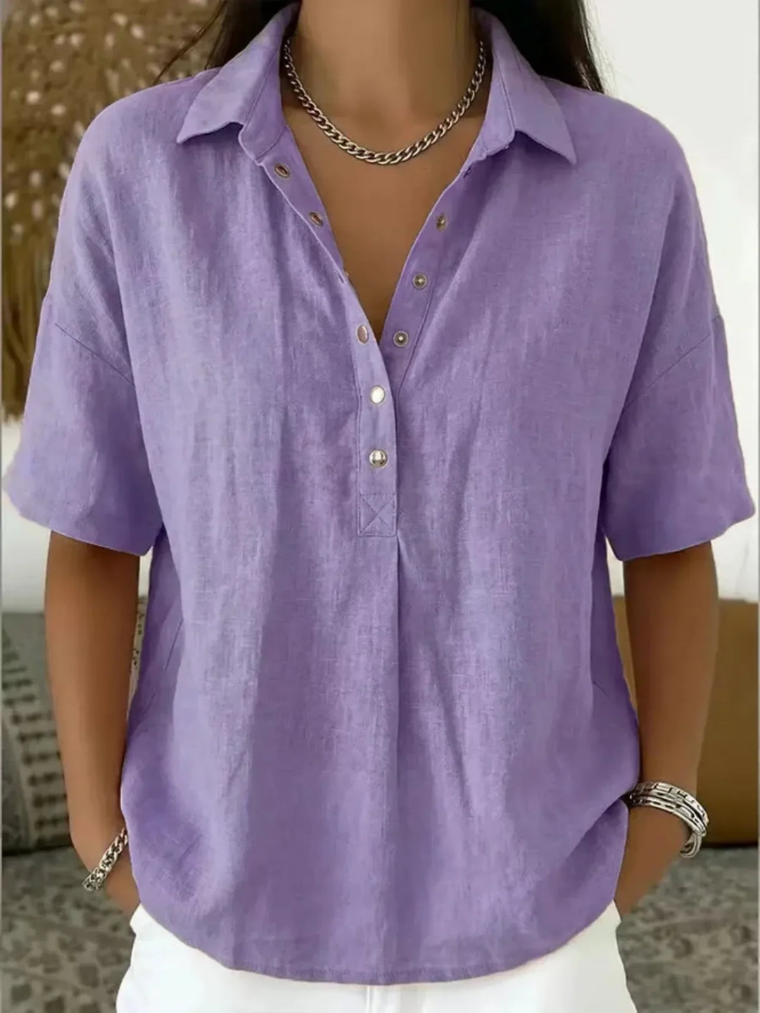Casey Relaxed Linen Blouse