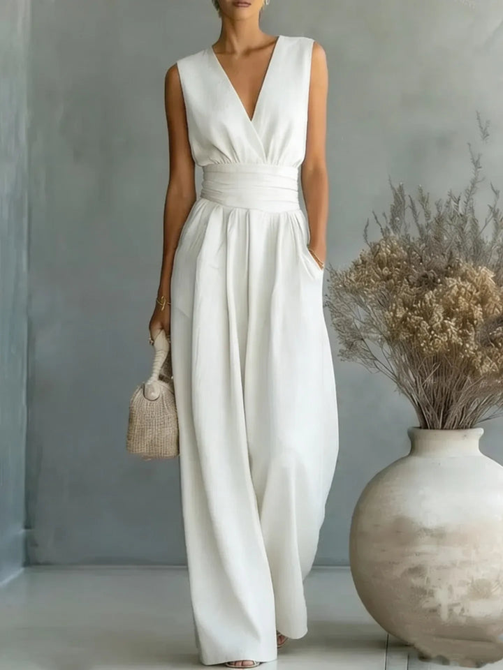 Josephine Sleeveless V Neck Jumpsuit