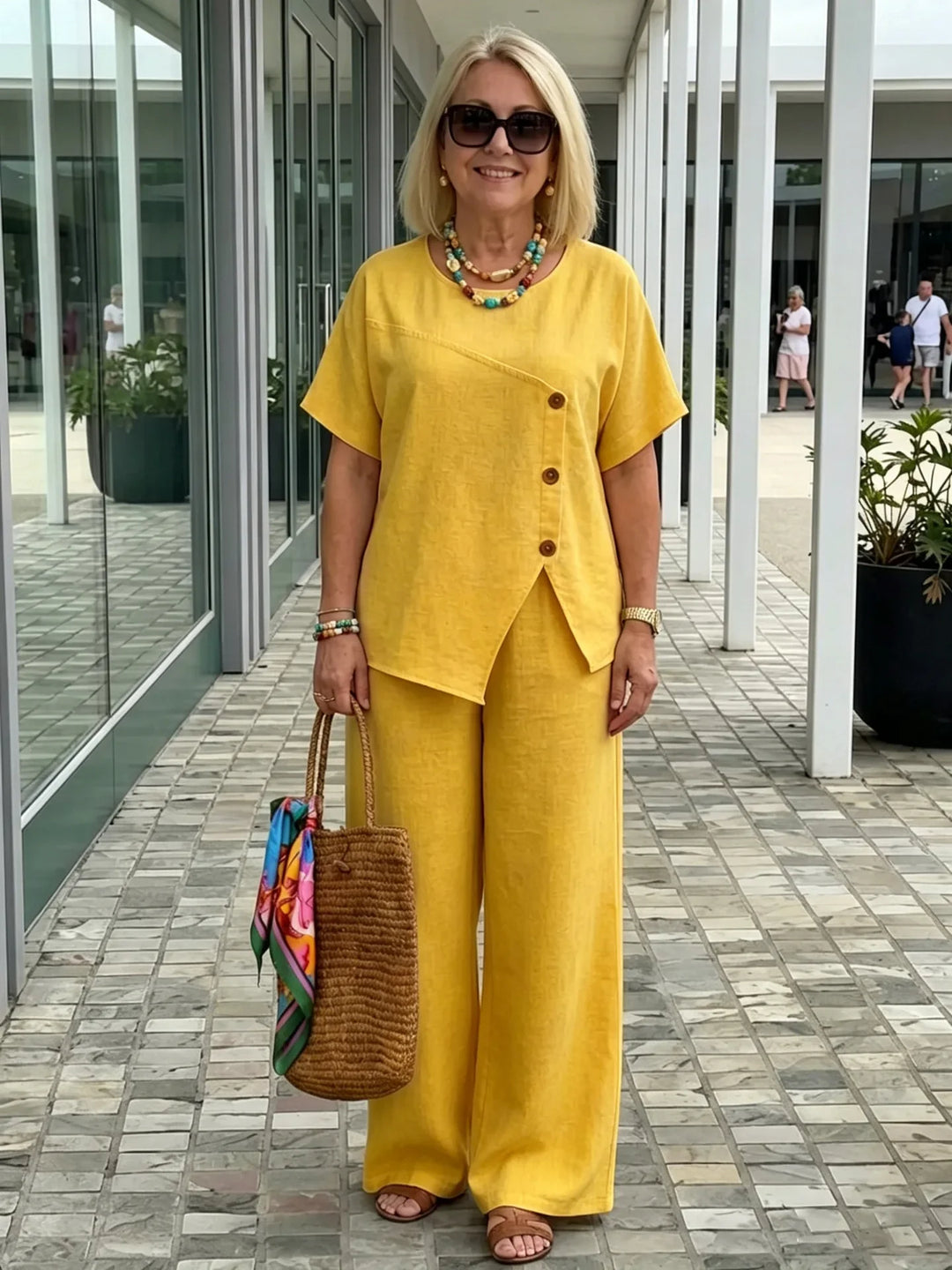 Amber Asymmetrical Trouser Set