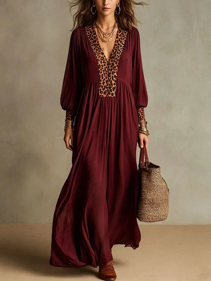 Eliana Leopard Maxi Dress