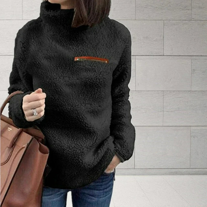 Marielys Sherpa Turtleneck Top