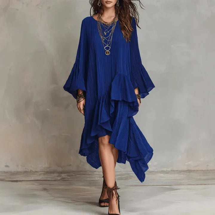 Samira Flowing Ruffle Midi Dress