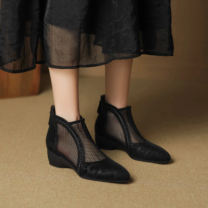Kaylyn Leather Ankle Boots