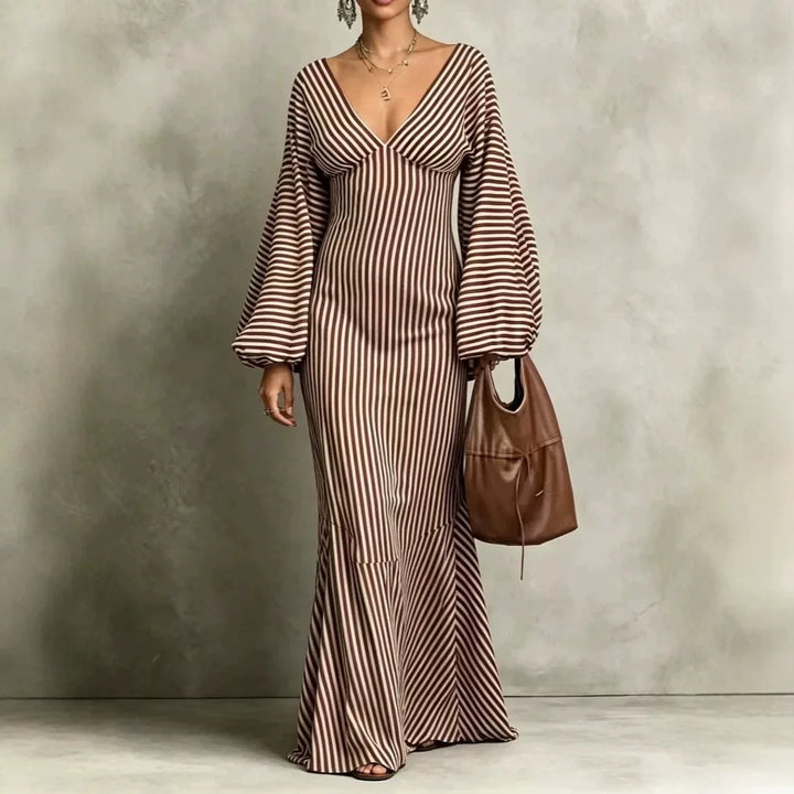 Antonia Lantern Sleeve Maxi Dress