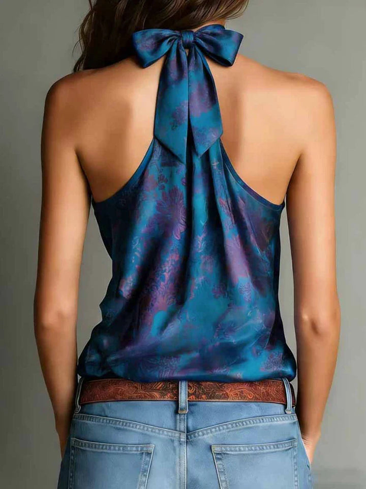 Amelie Printed Halter Blouse