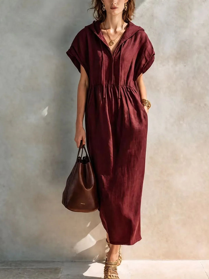 Juliana Casual Hooded Maxi Dress