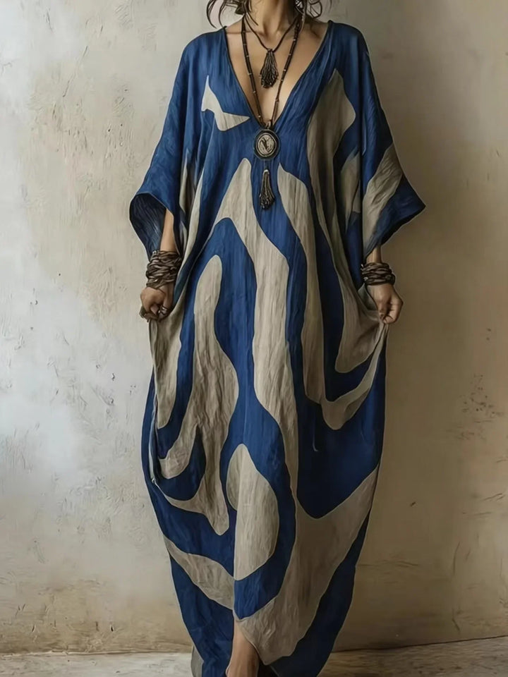 Dayana Abstract Print Maxi Dress