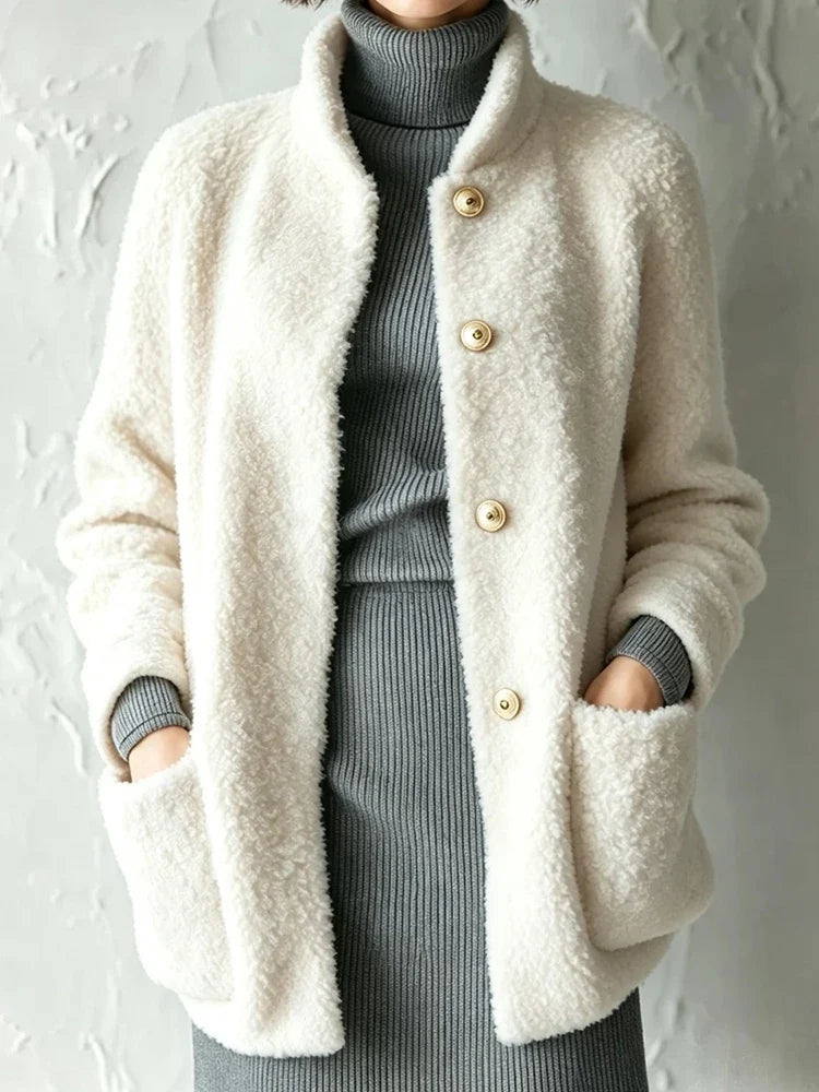 Clio Bouclé Stand Collar Jacket