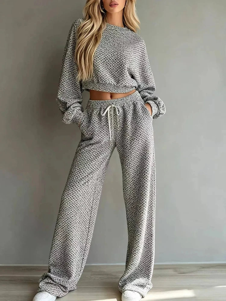 Marisette Cropped Knit Set
