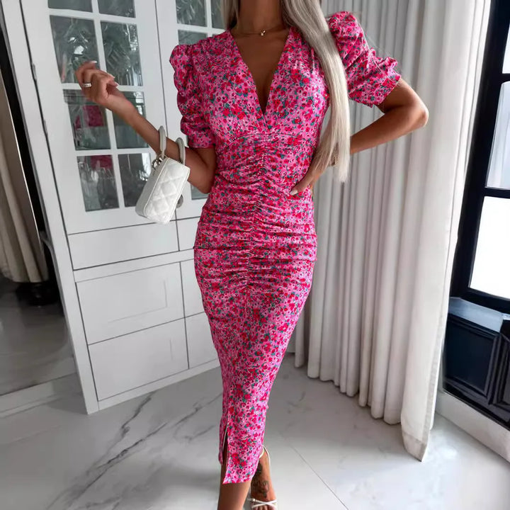 Celeste Floral Wedding Guest Midi Dress