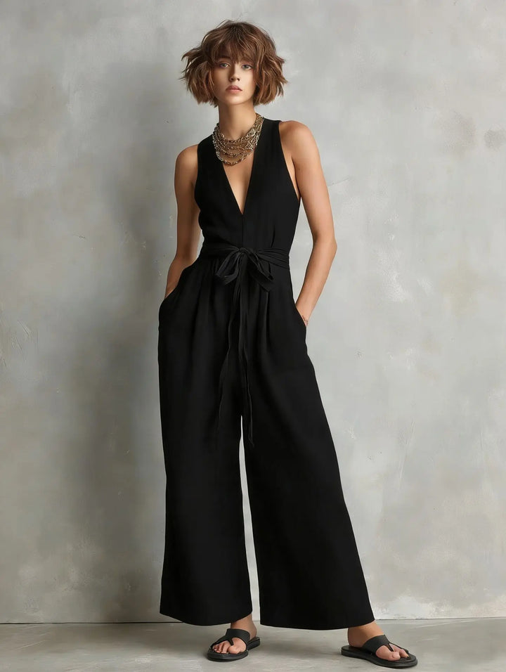 Catarina Relaxed V Neck Jumpsuit