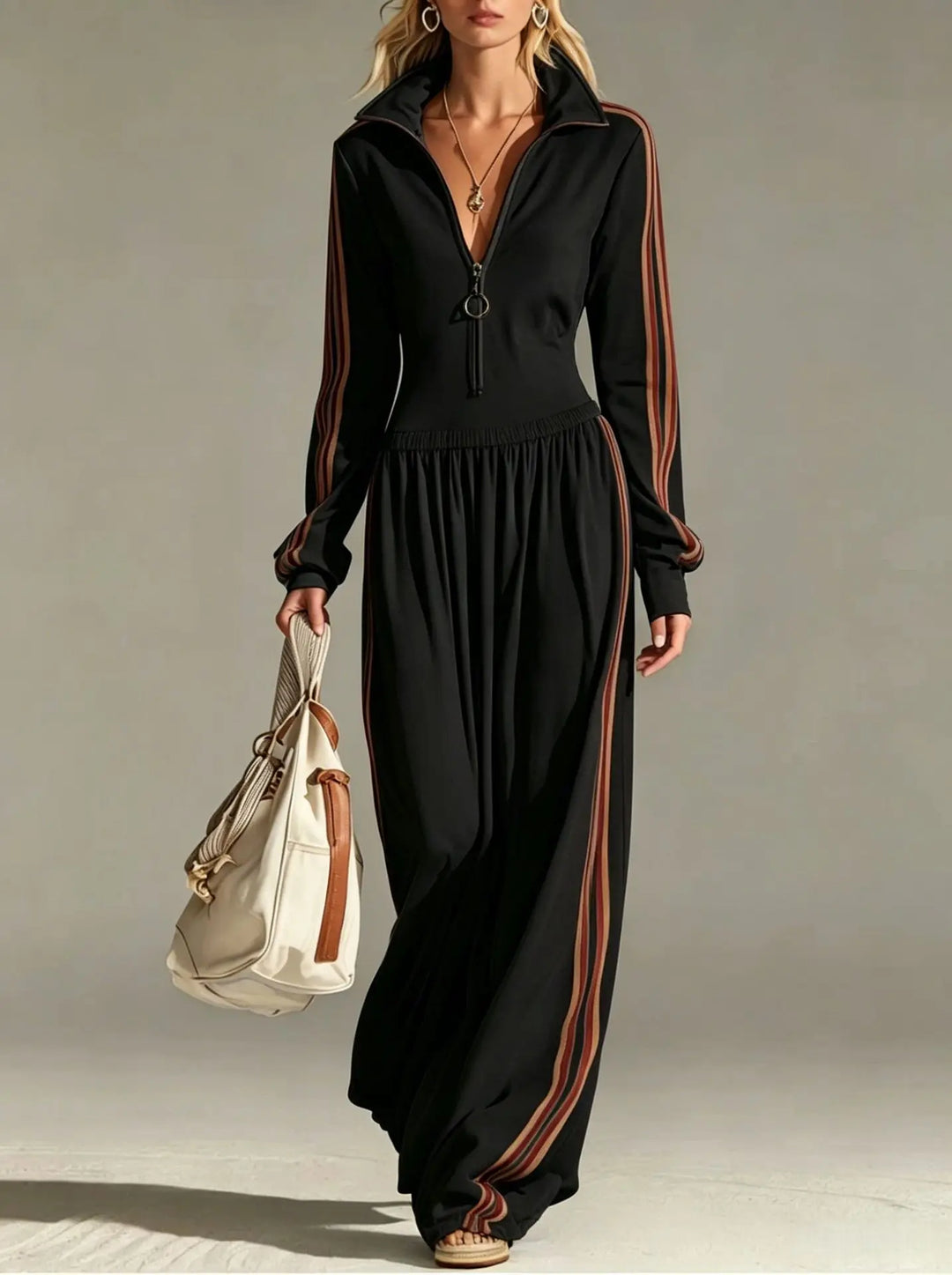 Aimee Activewear Stripe Jumpsuit