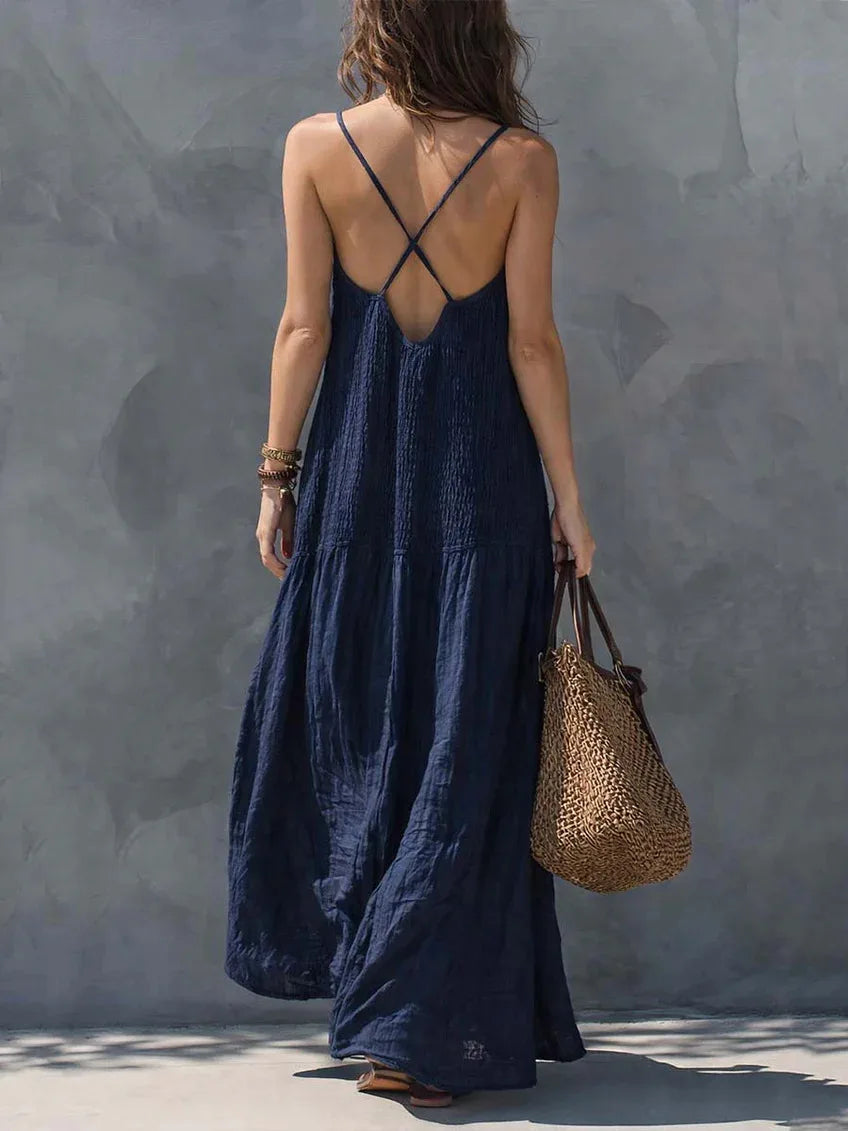 Avienne Sophisticated Boho Maxi Dress