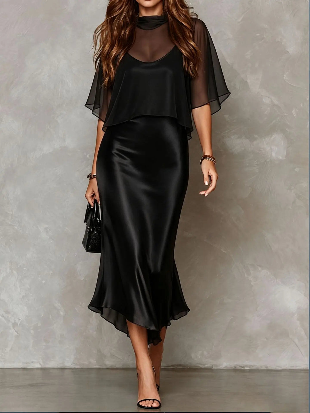 Jaliyah Satin Midi Dress Set