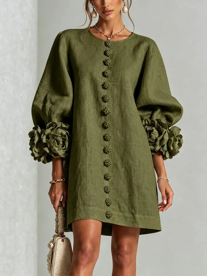 Serena Floral Cuff Mini Dress