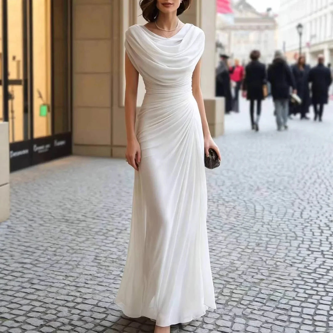 Mitchell Draped Cowl Neck Maxi Dress
