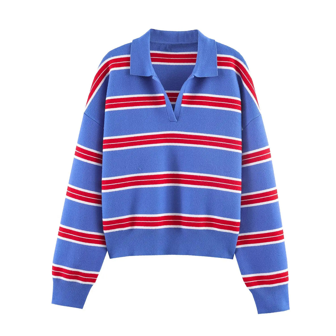 Theodora Johnny Collar Polo Sweater