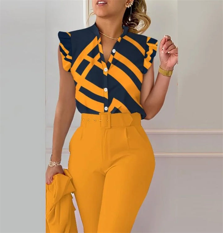 Dora Ruffle Sleeve Blouse