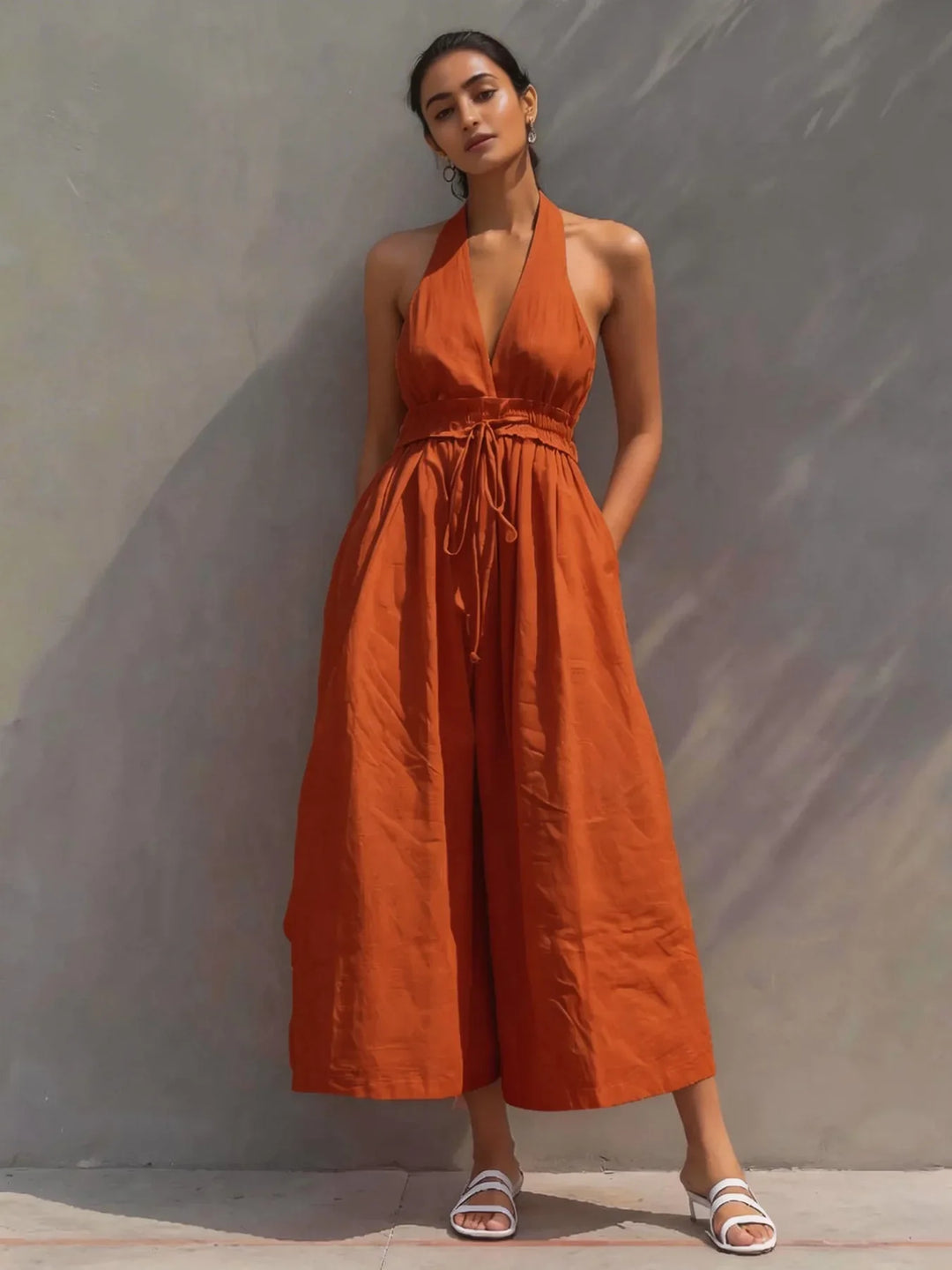 Yasmine Halter Neck Jumpsuit