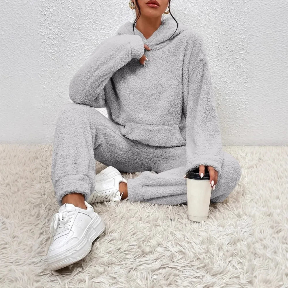Faustine Cozy Hooded Fleece Set