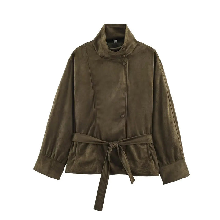 Palmerina Belted Funnel Jacket