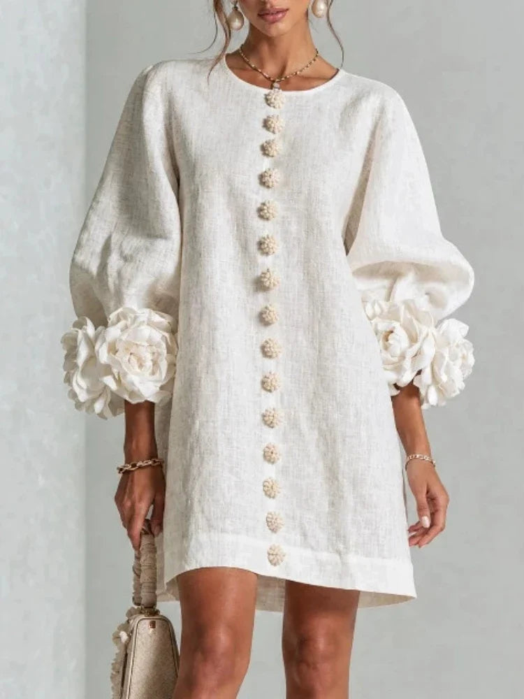 Serena Floral Cuff Mini Dress