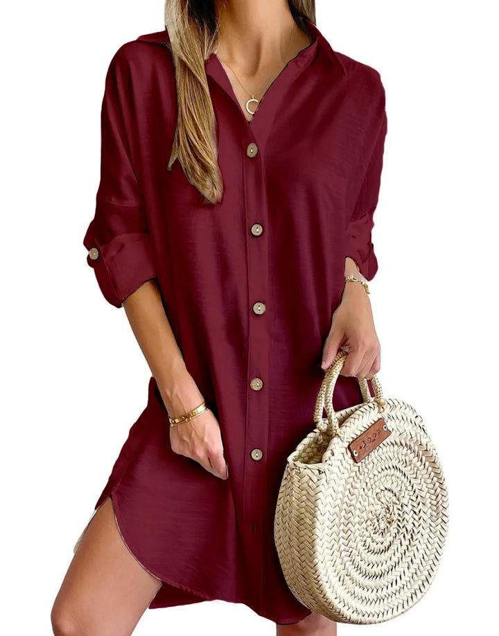Adalia Button Up Shirt Dress