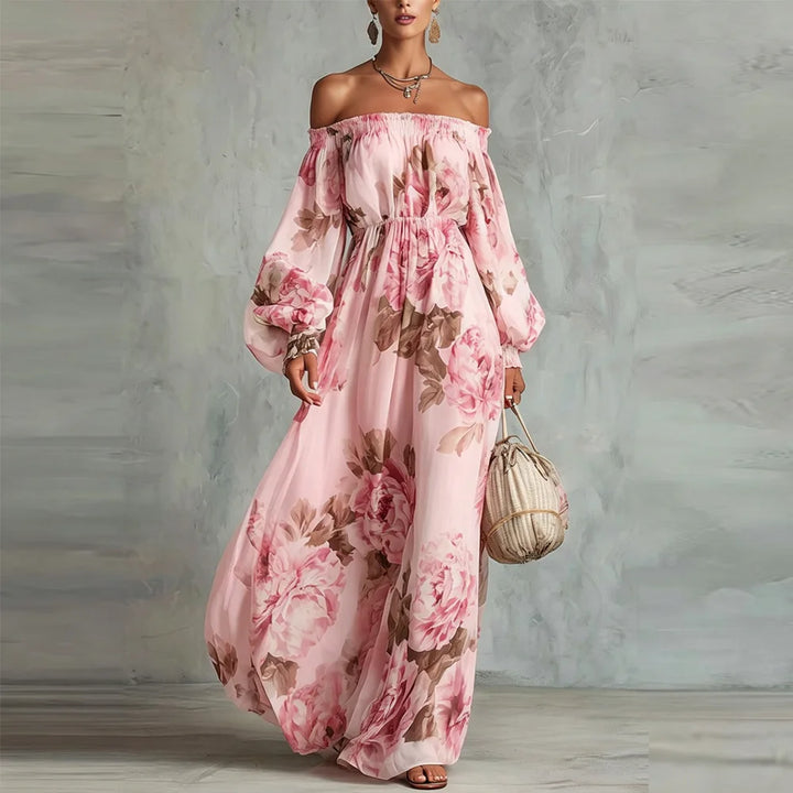 Fatima Off Shoulder Wedding Guest Dress