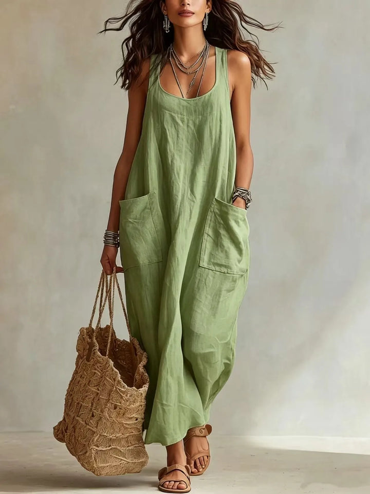 Trevian Elegant A Line Maxi Dress