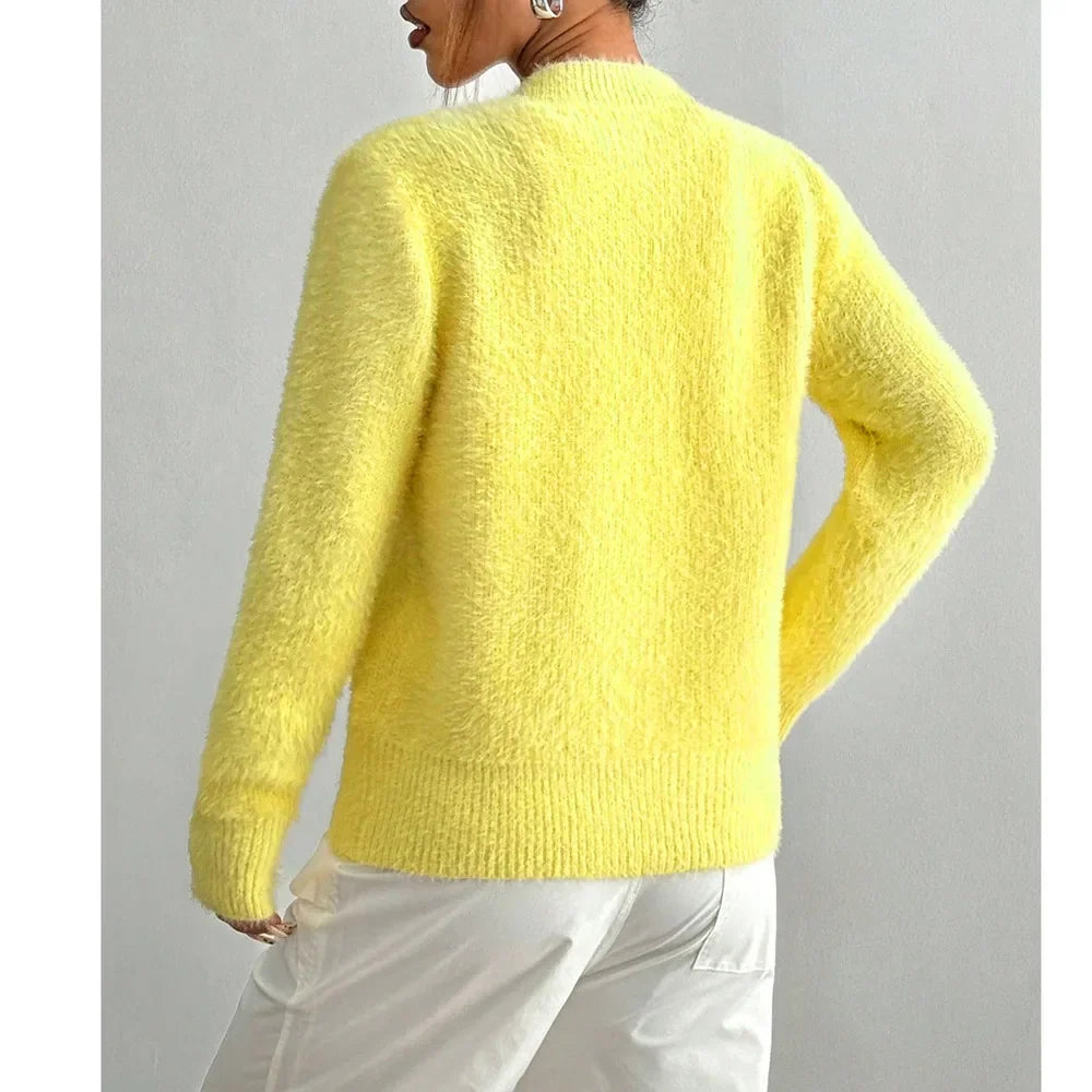 Perrine Fuzzy Knit Cardigan