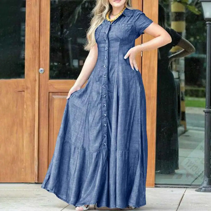 Miranda Ruffle Hem Maxi Dress