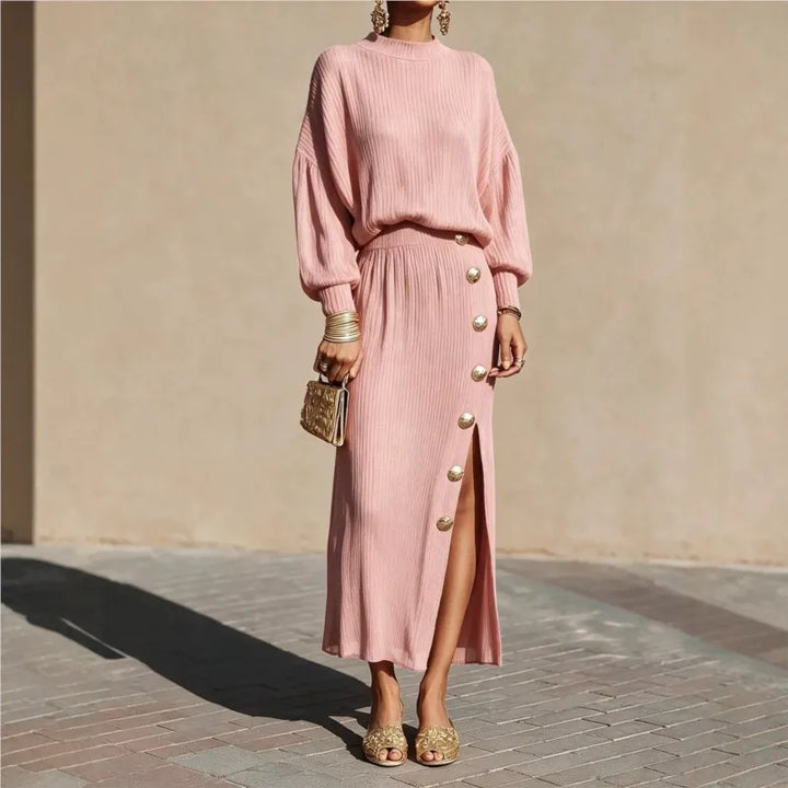 Theodora Balloon Sleeve Sweater Dress