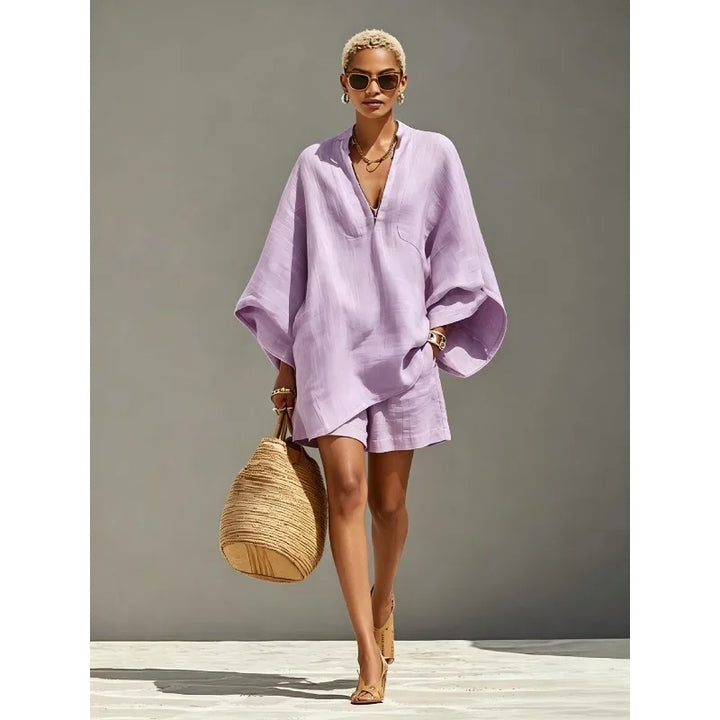 Luvien Batwing Sleeve Matching Set