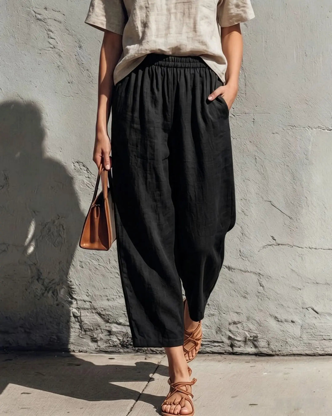 Natalee Wide Leg Linen Pants