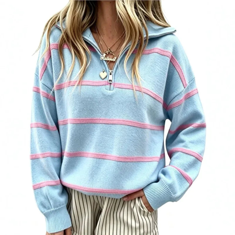 Daria Striped Knit Pullover