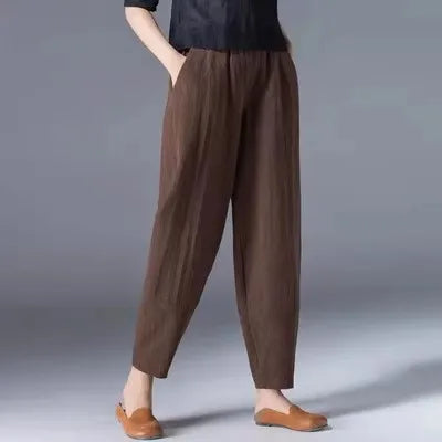Ava Cotton Linen Harem Pants