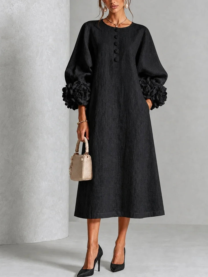 Camila Lantern Sleeve Midi Dress