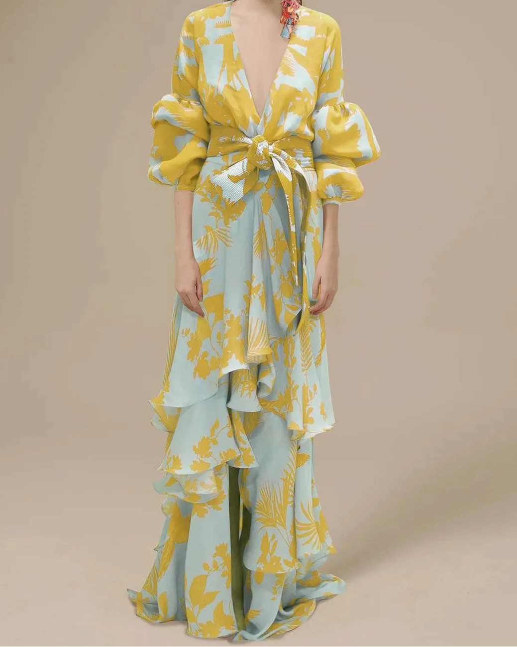 Cordelia Floral Ruffle Maxi Dress