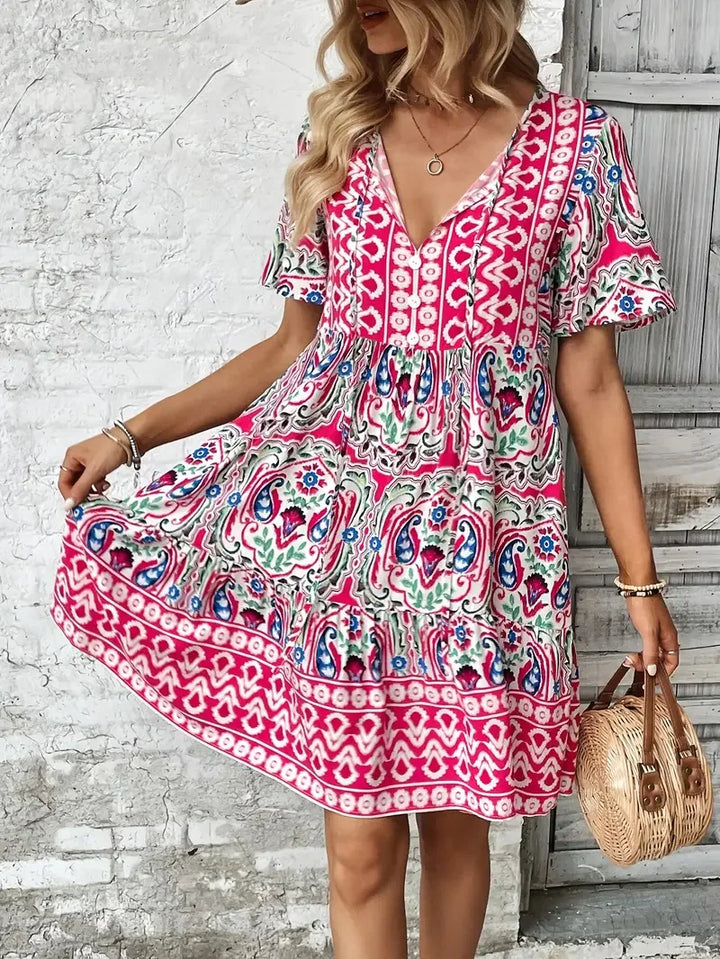 Callie Bohemian Mini Dress